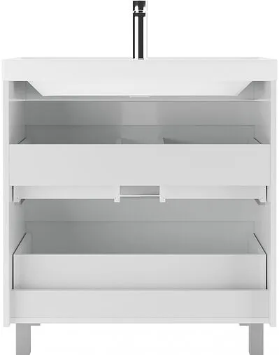 Тумба-умывальник напольная Айсберг Веста 80 белый DV5908T+4670142930020