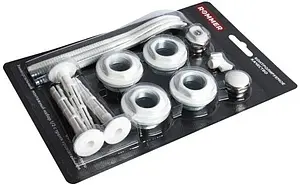 Комплект радиаторный универсальный ½" Rommer белый 3 кронштейна Комплект радиаторный универсальный ½" Rommer белый 3 кронштейна, 2