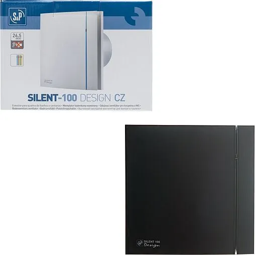 Вентилятор вытяжной Soler &amp; Palau SILENT-100 CZ MATT BLACK DESIGN 4C
