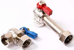 Комплект угловых шаровых кранов с накидной гайкой 1&quot;в x 1&quot;нг Rehau HKV/HKV-D 13152241001, 4