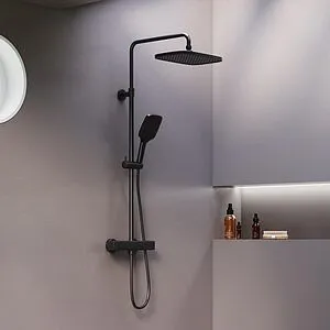 Душевая система с термостатом для душа Damixa Gala чёрный матовый 953800300 Душевая система с термостатом для душа Damixa Gala чёрный матовый 953800300, 3