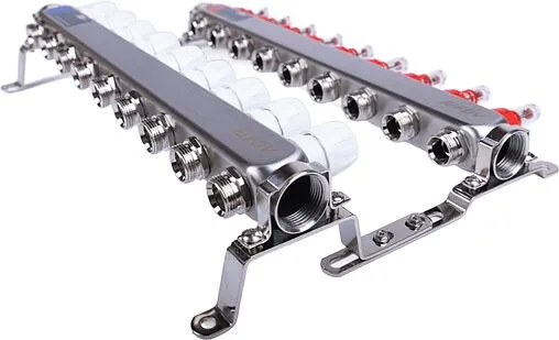 Группа коллекторная с расходомерами 10 отводов 1&quot;в/в x ¾&quot;ек FDV S1103C-2/10