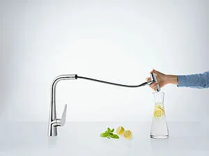 Смеситель для кухни с выдвижным изливом Hansgrohe Talis Select M51 300 1jet хром 72821000, 4