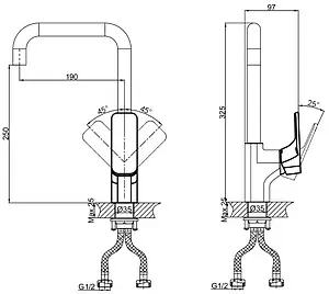 Смеситель для кухни D&K Berlin Freie хром DA1432481 Смеситель для кухни D&K Berlin Freie хром DA1432481, 2