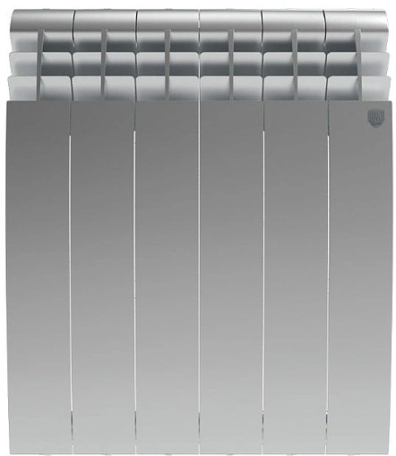 Радиатор алюминиевый 6 секций Royal Thermo BiLiner Alum 500 Silver Satin RTBASS50006