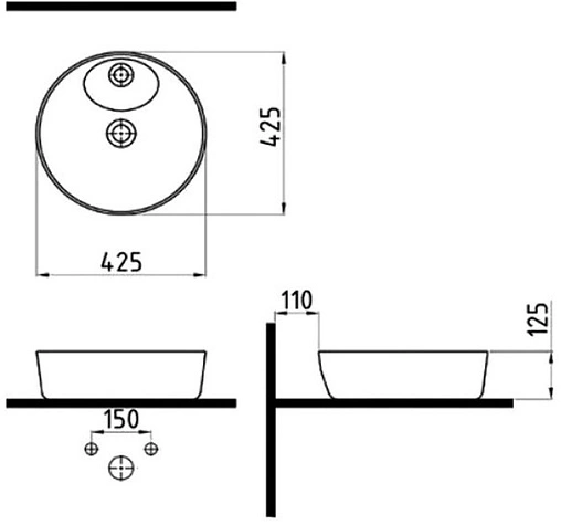 Раковина Bien Flame 43 белый матовый FALG04301FD1W4000