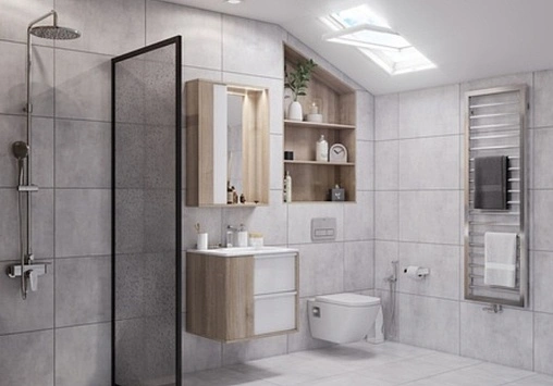 Шкаф-зеркало Aquaton Бостон 60 L дуб эврика/белый 1A240202BN010