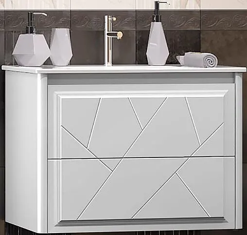 Тумба-умывальник подвесная Opadiris Луиджи 80 белый матовый 00-00006179+640177