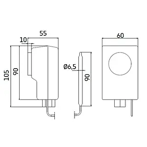 Механический термостат с капиллярной трубкой Valtec VT.AC616I.0.0, 2