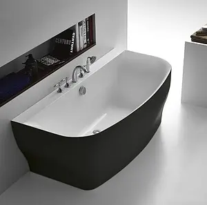 Ванна акриловая BelBagno 165x78 белый/панель черный матовый BB74-NERO, 3