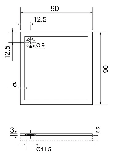 Поддон для душа Aquanet Gamma/Betta Cube 176118