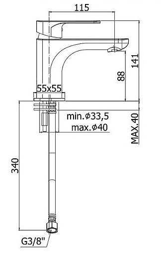 Смеситель для раковины Paffoni Sly хром SY071CR