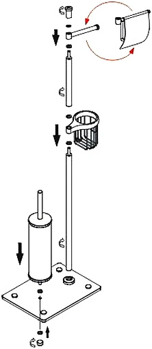 Стойка для аксессуаров Wasserkraft хром K-1264