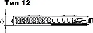 Радиатор стальной панельный Kermi Profil-V Therm-x2 тип 12 400 x 1600 мм FTV120401601R2Y, 2