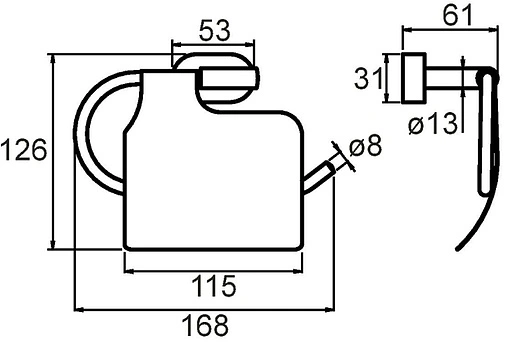 Держатель туалетной бумаги Milardo Solomon хром SOLSMC0M43