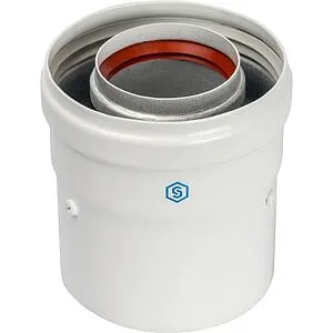 Адаптер стартовый коаксиальный Ø 60/100мм (алюм.) Stout SCA-6010-230100, 2