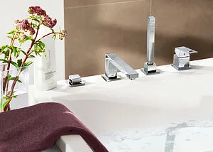 Смеситель на борт ванны на 4 отверстия Grohe Eurocube хром 19897000 Смеситель на борт ванны на 4 отверстия Grohe Eurocube хром 19897000, 4