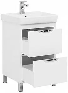 Тумба-умывальник напольная Aquanet Гретта 50 New белый 00233576+00215661 Тумба-умывальник напольная Aquanet Гретта 50 New белый 00233576+00215661, 3