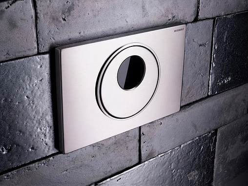 Клавиша смыва для унитаза Geberit Sigma 10 115.890.SN.5 кнопка/матовый нерж. сталь, кольцо/полированная нерж. сталь