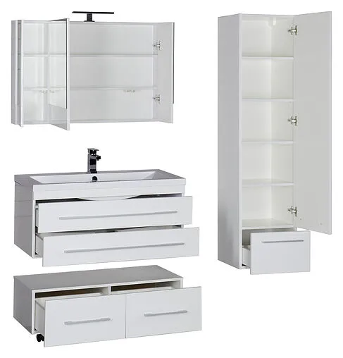 Шкаф-зеркало Aquanet Нота 100 белый 00165372