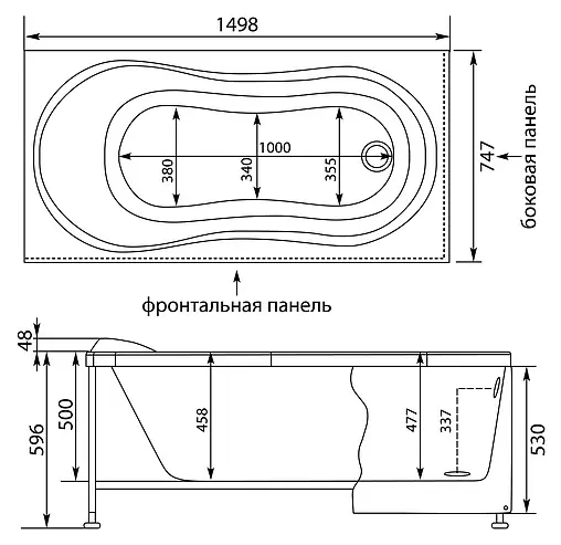 Ванна акриловая Aquanet Corsica 150x75 00203927