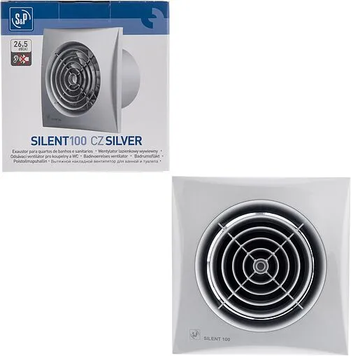Вентилятор вытяжной Soler &amp; Palau SILENT-100 CZ SILVER