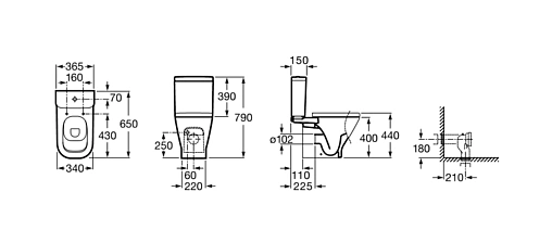 Чаша унитаза Roca Gap белый 342477000