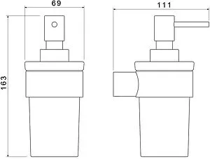 Дозатор для жидкого мыла Aquatek Лира хром/белый AQ4405CR Дозатор для жидкого мыла Aquatek Лира хром/белый AQ4405CR, 2