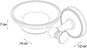 Мыльница Fixsen Adele хром FX-55008, 2