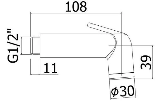 Гигиенический душ со смесителем Paffoni Blu хром 00255130