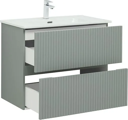 Тумба-умывальник Aquanet Джейн 80 мисти грин 00313318+