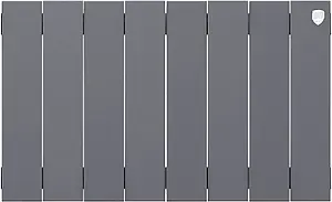 Радиатор биметаллический 8 секций Royal Thermo PianoForte 300 Silver Satin RTPSS30008, 2