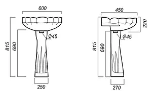 Пьедестал Sanita Ромашка белый PD.FS/Romashka/N/WHT.G/S1 Пьедестал Sanita Ромашка белый PD.FS/Romashka/N/WHT.G/S1, 2