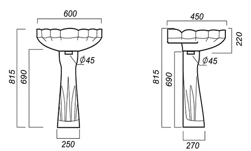 Пьедестал Sanita Ромашка белый PD.FS/Romashka/N/WHT.G/S1