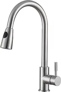 Смеситель для кухни с выдвижным изливом BelBagno Nova нержавеющая сталь BB-LAM31-IN, 1