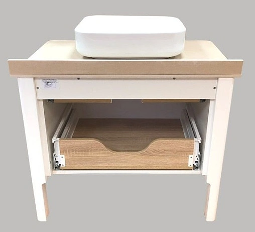 Тумба-умывальник напольная Comforty Лондон 90-2 белый/бежевый 00004138841CF