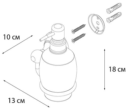 Дозатор для жидкого мыла Fixsen Bogema хром/белый с рисункомFX-78512