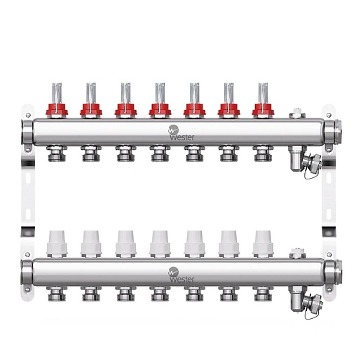 Группа коллекторная с расходомерами 7 отводов 1&quot;в/в x ¾&quot;ек Wester W902.7