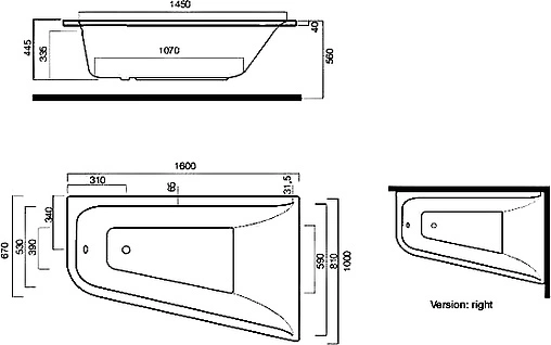 Ванна акриловая Am.Pm Spirit 160x100