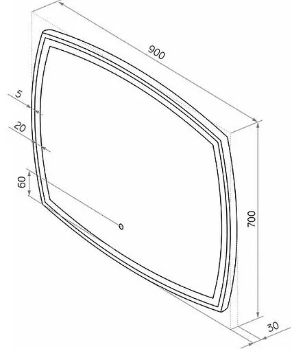Зеркало с подсветкой Continent Lucia Led 70x90 с датчиком движения, с подогревом белый ЗЛП611