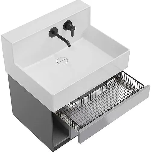 Тумба-умывальник подвесная Kerama Marazzi Logica M 65 серый LO.M.65\GRAY+LO.M.wb.65