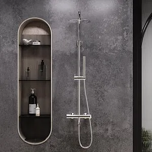 Душевая система с термостатом для ванны Damixa Scandinavian Pure хром 936740000 Душевая система с термостатом для ванны Damixa Scandinavian Pure хром 936740000, 4