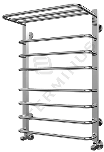 Полотенцесушитель водяной лесенка Terminus Арктур с полкой П8 500х796 полированная сталь 4620768886430