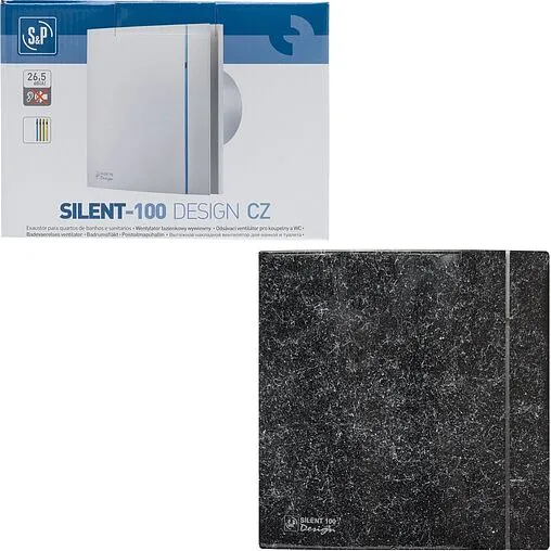 Вентилятор вытяжной Soler &amp; Palau SILENT-100 CZ MARBLE BLACK DESIGN 4C