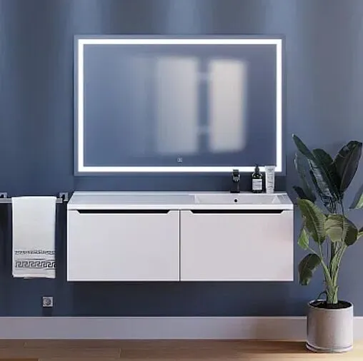 Тумба под умывальник подвесная Uperwood UPD Tanos 120 R белый с графитовыми вставками 291020264 Тумба под умывальник подвесная Uperwood UPD Tanos 120 R белый с графитовыми вставками 291020264