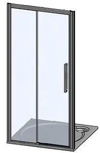 Дверь в нишу 1300мм прозрачное стекло Roltechnik Exclusive Line ECD2/1300 black elox L 564-130000L-05-02 Дверь в нишу 1300мм прозрачное стекло Roltechnik Exclusive Line ECD2/1300 black elox L 564-130000L-05-02, 3