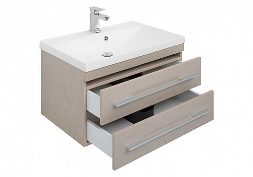 Тумба под умывальник подвесная Aquanet Нота 75 светлый дуб 00171489