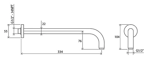 Держатель верхнего душа на стену Ravak 702 хром X07P112