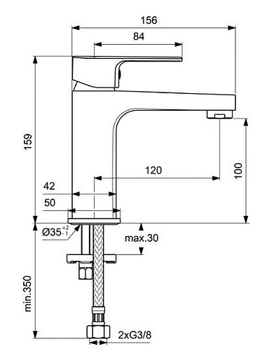 Смеситель для раковины Ideal Standard Cerafine Model D хром BC553AA