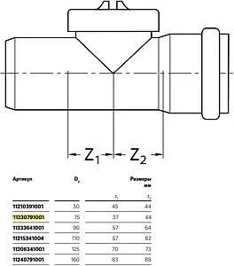 Ревизия внутренняя бесшумная D=50мм Rehau Raupiano Plus 11210391001 Ревизия внутренняя бесшумная D=50мм Rehau Raupiano Plus 11210391001, 2